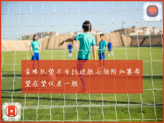 黄蜂队势不可挡连胜七场附加赛希望在望仅差一胜